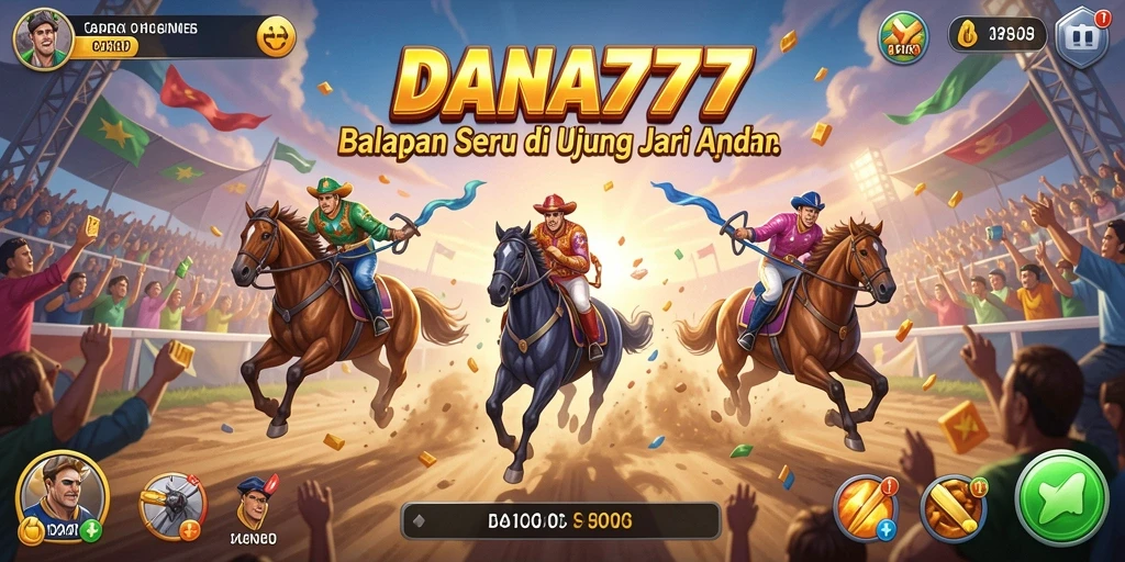 Tampilan gameplay DANA777 yang menegangkan dan seru di setiap balapan.