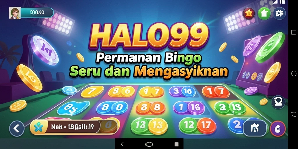 Tampilan gameplay Bingo yang mengasyikkan di HALO99.