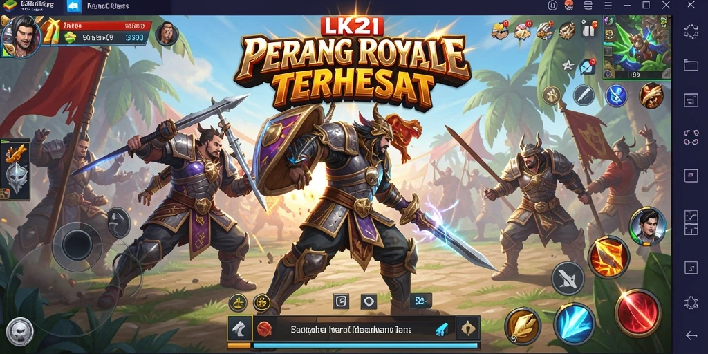 Tangkapan layar LK21 menampilkan pertempuran seru dalam Battle Royale.