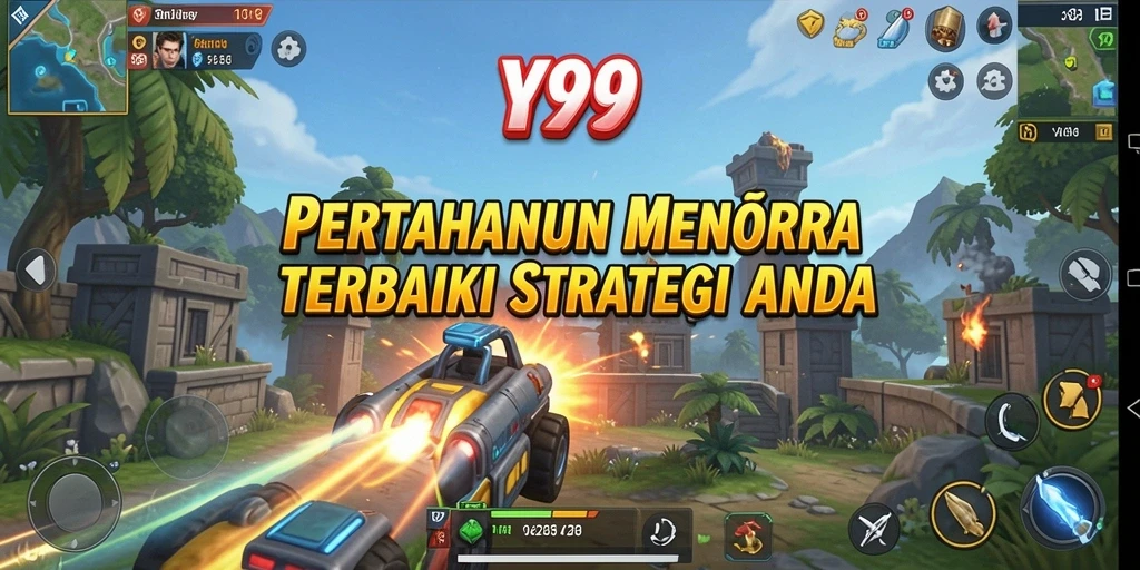 Tangkapan layar Y89 menampilkan aksi mendebarkan dalam Tower Defense.